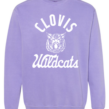 CHS CHEER CLOVIS WILDCATS ARCHED CREWNECK