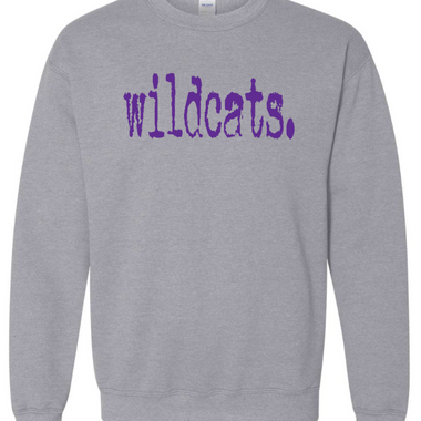 Clovis Wildcat Baseball Wildcats Crewneck