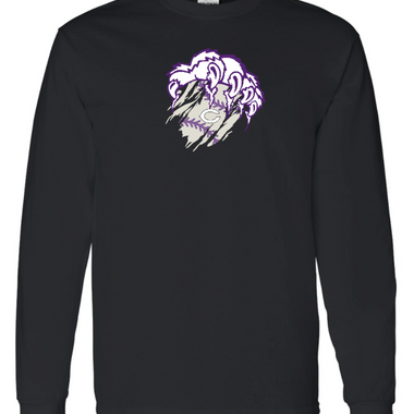 Clovis Wildcat Baseball Claw Long Sleeve TShirt