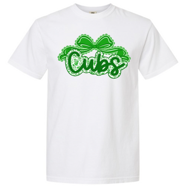 Cubs Bow Comfort Colors Shirt