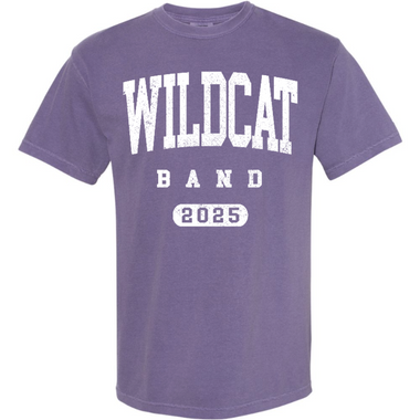 Clovis Wildcat Band Comfort Colors Purple T-Shirt