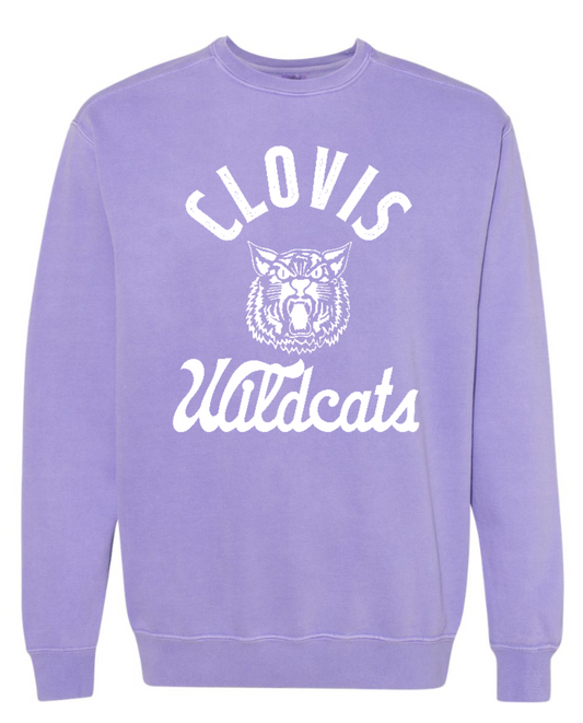 CHS CHEER CLOVIS WILDCATS ARCHED CREWNECK