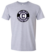 Clovis Wildcat Basketball Badge T-Shirt