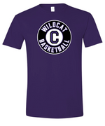 Clovis Wildcat Basketball Badge T-Shirt