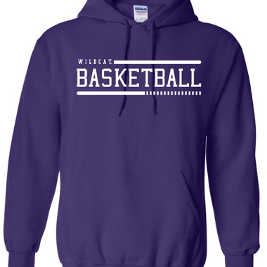 Clovis Wildcat Basketball Purple Hoodie
