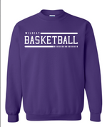 Clovis Wildcat Basketball Purple Crewneck