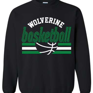 Texico Wolverines Basketball Throw Back Crewneck
