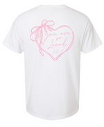 Valentines Day Tshirt Rbbon Bow