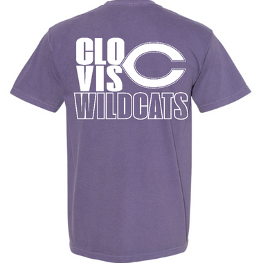 Clovis Wildcat Baseball Comfort Colors TShirt