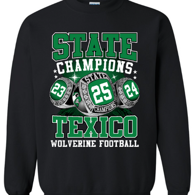 Texico Wolverines State Championship Ring With Roster