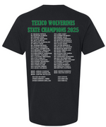 Texico Wolverines State Football 3 Peat- ROSTER ON BACK Short Sleeve